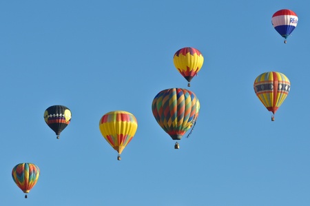 RENO, NEVADA USA - SEPTEMBER 11: The Great Reno Balloon Race on September 11 2010, in Reno Nevada. It is the largest free hot air ballooning event in the nation.のeditorial素材