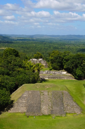 Xunantunich Belize Mayan Templeの写真素材