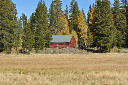 Cabin in Fallの写真素材