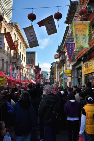 SAN FRANCISCO, CA - FEBRUARY 11: Chinese New Year Parade on February 11, 2012 in San Francisco.  People gather for the largest Asian event in North America.のeditorial素材