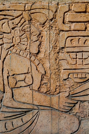 Mayan Warrior Statueの写真素材