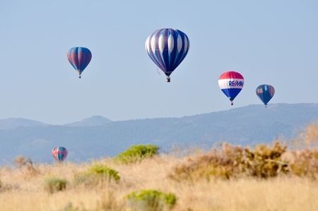 RENO, NEVADA USA - SEPTEMBER 11: The Great Reno Balloon Race on September 11 2010, in Reno Nevada. It is the largest free hot air ballooning event in the nation.のeditorial素材