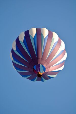 Purple and White Hot Air Balloonの写真素材
