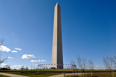 Washington Memorial in the Winterの写真素材