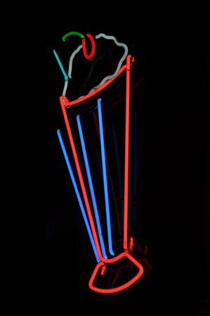 Milkshake Neon Signの写真素材