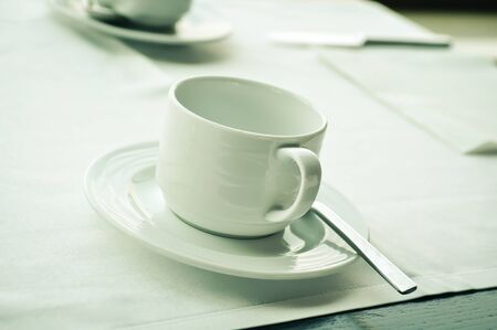 Coffee Cup on Tableの写真素材