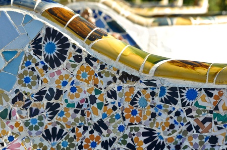 BARCELONA - July 24: Park Guell, a municipal garden designed by Antoni Gaudi. Built in 1900 - 1914. part of the UNESCO World Heritage Site のeditorial素材