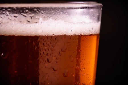 Beer on black Backgroundの写真素材