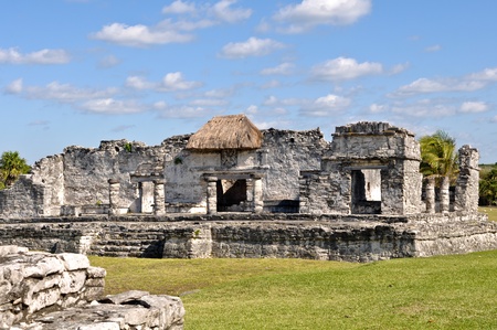 Tulum Mayan Ruins in Mexicoの写真素材