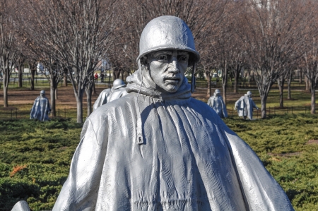 WASHINGTON DC - JANUARY 18: Korean War Memorial in the National Mall in Washington DC on January 18, 2012. The memorial was dedicated on July 27, 1995.のeditorial素材