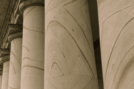 Pillars Symbolizing Law, Education and Governmentの写真素材