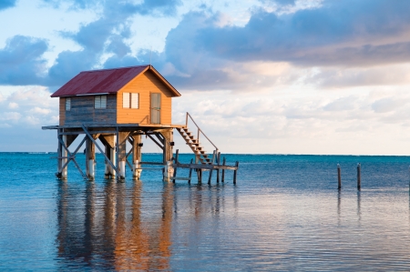 Home on the Ocean in Ambergris Caye Belizeのeditorial素材