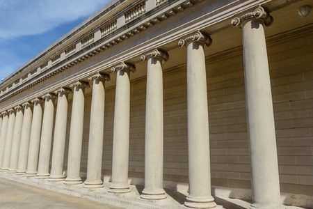 Stone Foundation Pillars in a Rowのeditorial素材