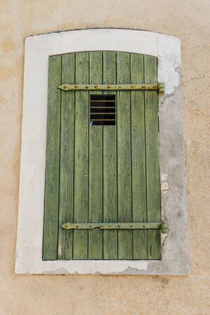 Green Wooden Windowの写真素材