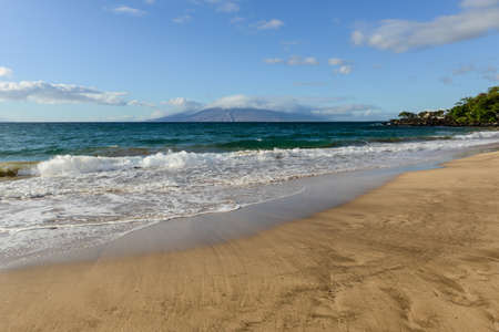 Komohana Volcano viewed from Wailea Makena Hawaiiの写真素材