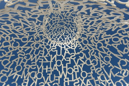 ANTIBES, FRANCE - JULY 15: The Nomade sculpture in the port of Antibe on July 15, 2012. The sculpture is by Jaume Plensa and uses light, sound, and language to express its message.のeditorial素材