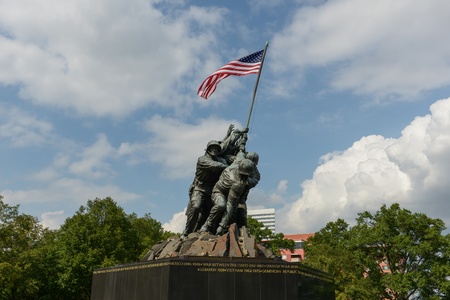 WASHINGTON DC - AUGUST 20:  Iwo Jima statue in Washington DC on August 20, 2012.  The statue honors...