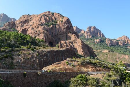 Esterel Mountain in Franceの写真素材