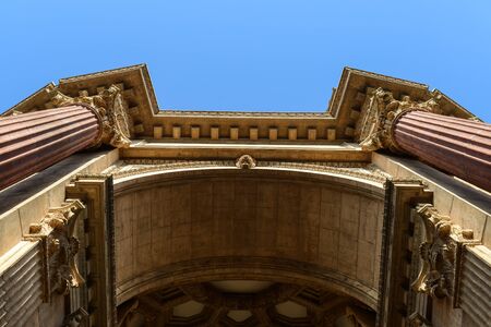 Arch at the Palace of Fine Arts in San Franciscoのeditorial素材