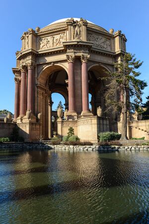 Palace of Fine Arts in San Francisco Californiaのeditorial素材