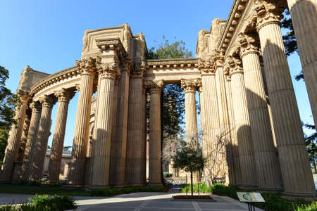 Palace of Fine Arts in San Francisco Californiaのeditorial素材
