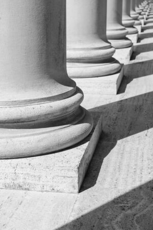 Pillars in Black and Whiteの写真素材