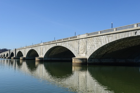 Memorial Bridge in Washington DCのeditorial素材