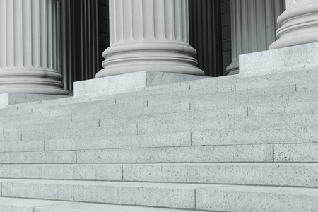 Pillars and Steps in Black and Whiteの写真素材