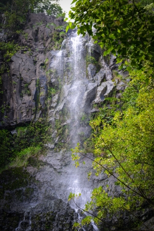 Waterfall in Maui Hawaii along the Road to Hanaの写真素材