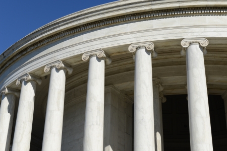 Jefferson Memorial Pillars in Washington DCの写真素材