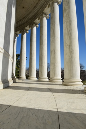 Pillars at the Jefferson Memorialの写真素材