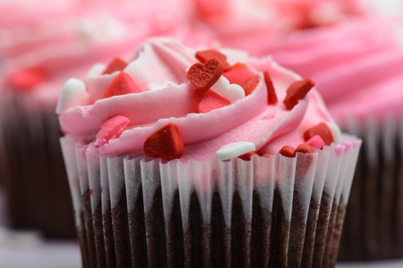 Pink Cupcakes Close Upの写真素材