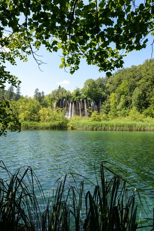 Waterfall in Croatiaの写真素材