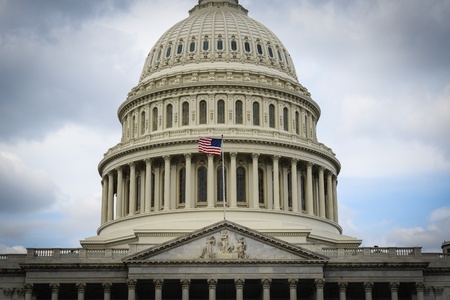 Capitol Hill in Washington DCの写真素材