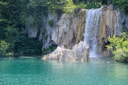 Waterfall in Croatiaの写真素材