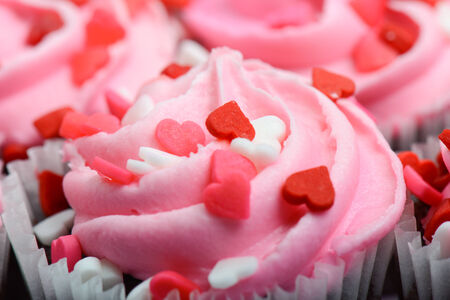 Pink Cupcake Close Upの写真素材