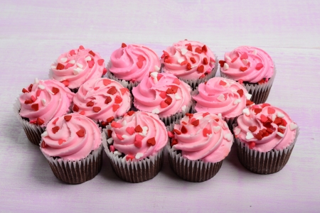 Pink Cupcakesの写真素材
