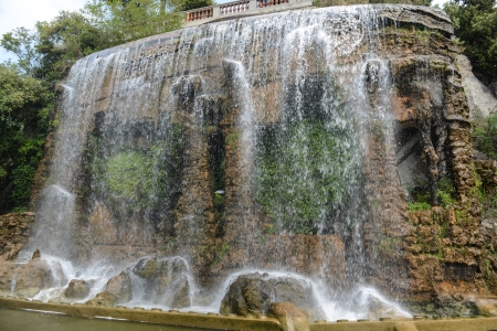 Castle Hill Waterfall in Nice Franceの写真素材