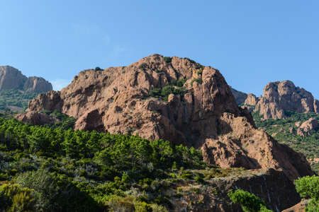 Estrel Mountains in Southern Franceの写真素材