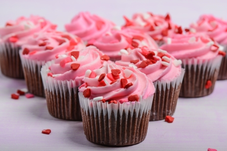 Pink Cupcakesの写真素材