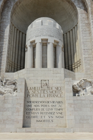 War Memorial in Nice Franceのeditorial素材