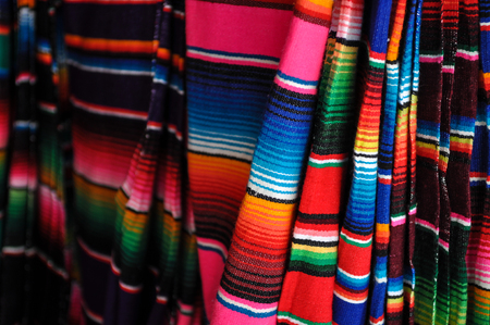Mayan Blankets for Sale in Mexicoの写真素材