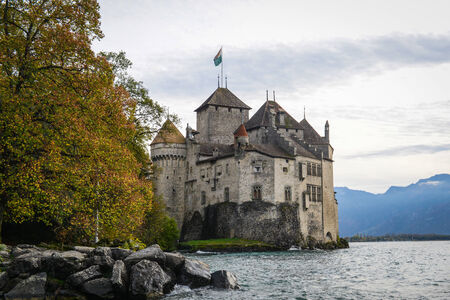 Castle in Geneva Switzerlandのeditorial素材