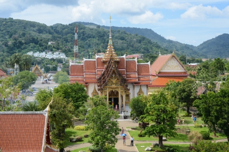 Wat Chalong in Phuket Thailandの写真素材
