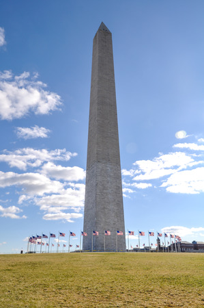 Washington Memorial in the Winterの写真素材