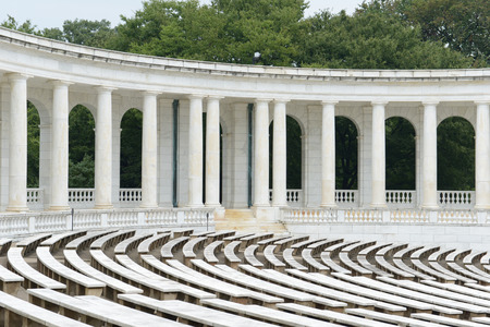 Pillars in the back of an amphitheaterの写真素材