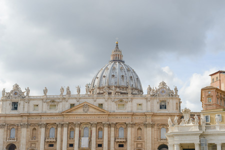 The Papal Basilica of  in the Vatican (Basilica Papale di San Pietro in Vaticano), commonly known as Saint Peter's Basilica located within Vatican City in Rome, Italyのeditorial素材
