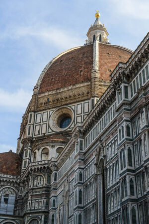 Duomo Basilica Cathedral Church in Florence Italyの写真素材