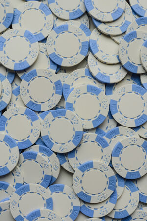 Blue Poker Chip Backgroundの写真素材