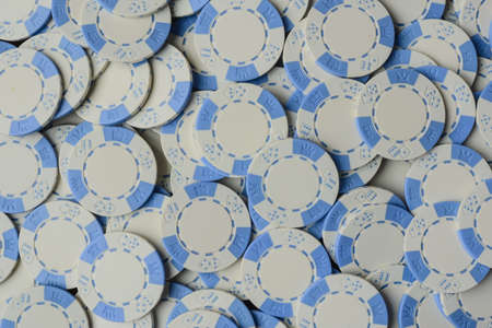 Blue Poker Chip Backgroundの写真素材